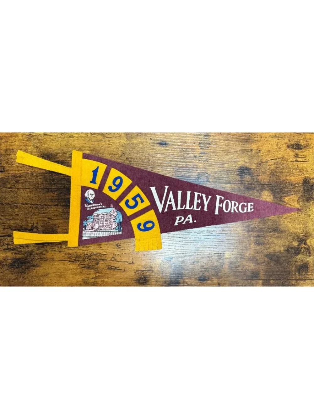 Vintage 1959 Valley Forge, Pennsylvania pennant